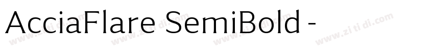 AcciaFlare SemiBold字字体转换